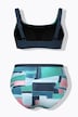 Bikini, grafischer Druck, Softcups, Träger verstellbar