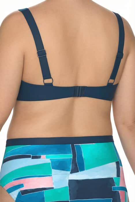 Bikini, grafischer Druck, Softcups, Träger verstellbar