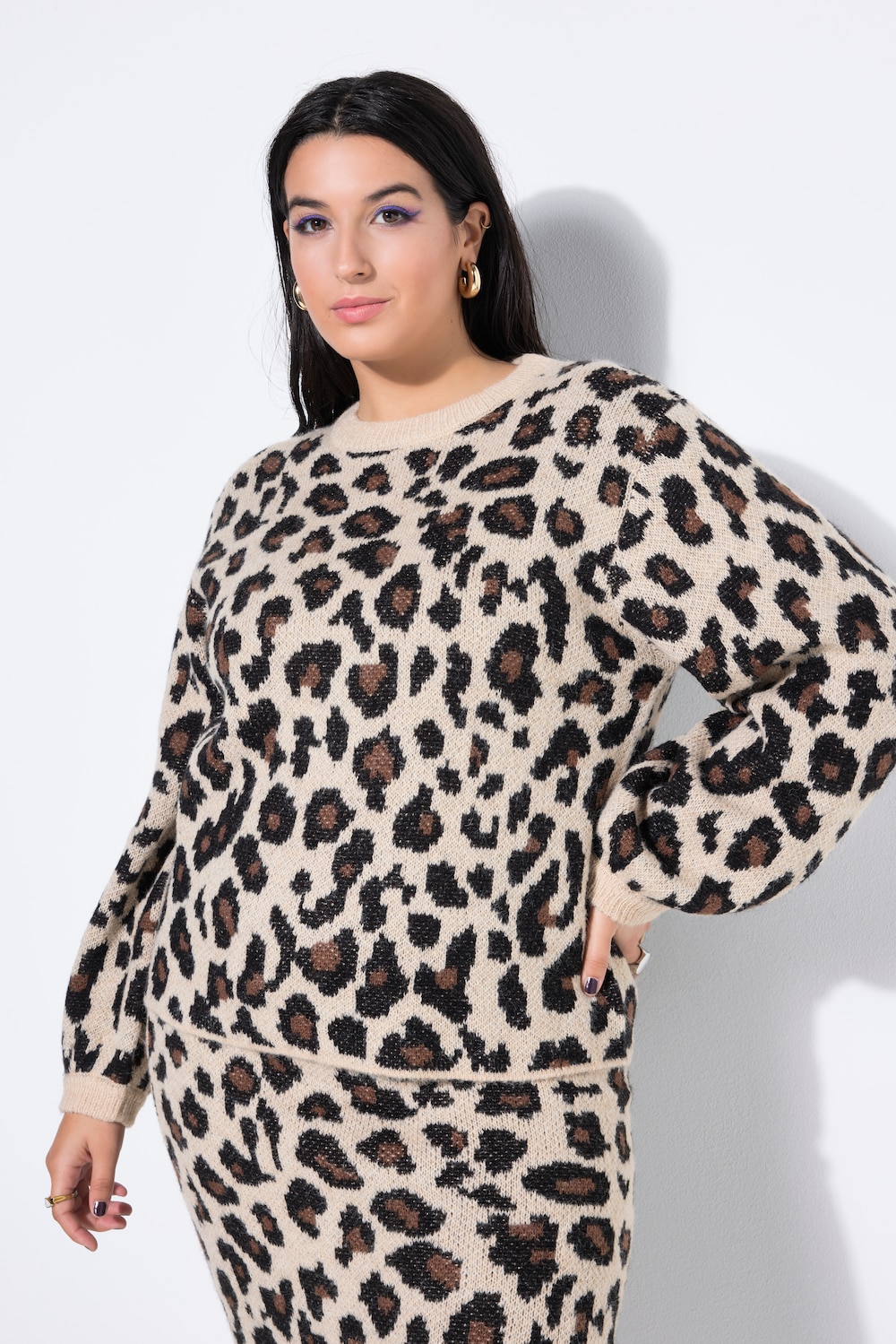 Große Größen Pullover, Damen, braun, Größe: 46/48, Synthetische Fasern, Studio Untold