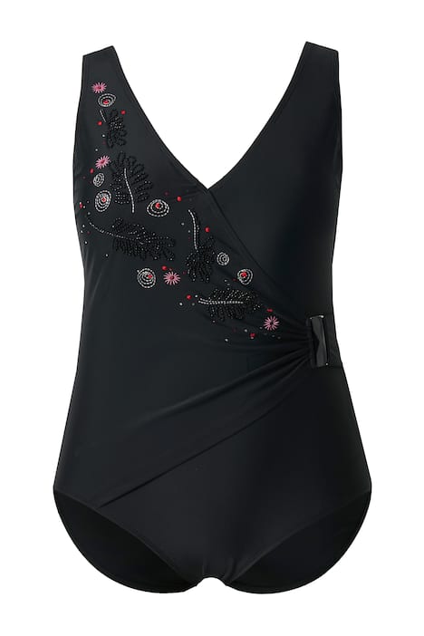 Plavky, zavinovací efekt, měkké košíčky, ozdobná přezka