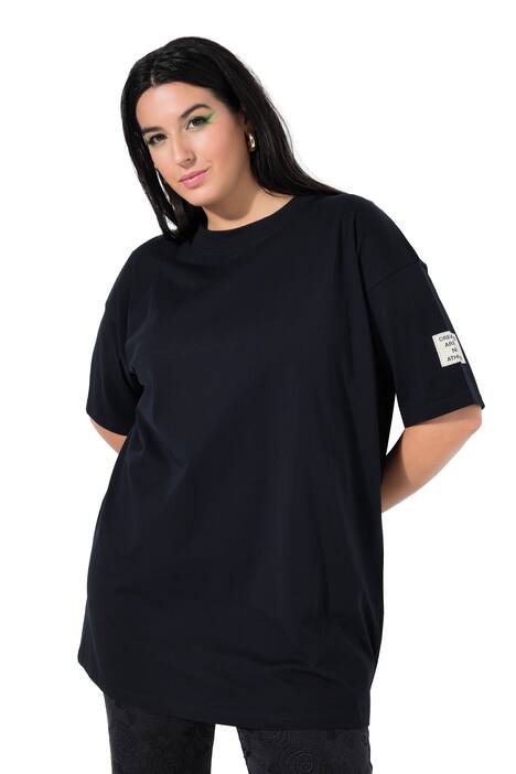 Tričko, oversize, nášivky na rukávech