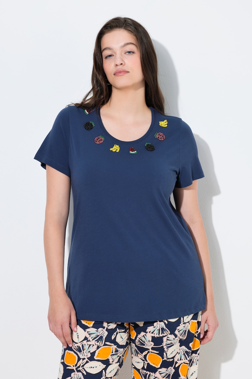 Thumbnail - Große Größen T-Shirt, Damen, blau, Größe: 58/60, Baumwolle, Ulla Popken