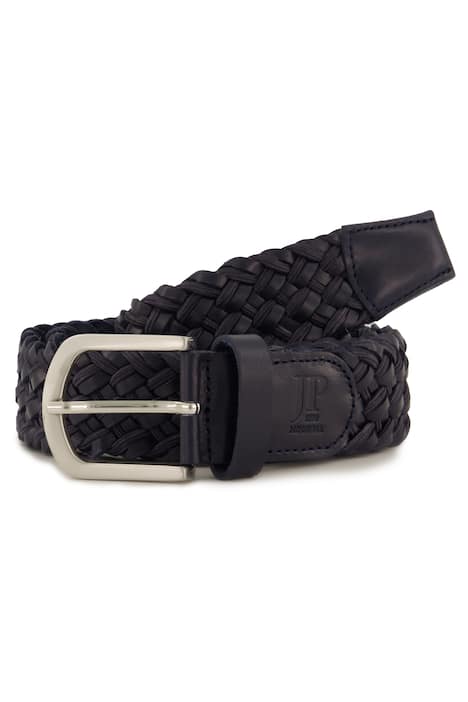 Pletený opasek JP1880, s kůží, streč komfort, do 170 cm