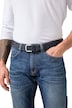 Pletený opasek, s kůží, streč komfort, do 170 cm