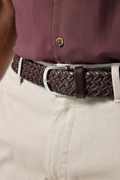 Flechtgürtel, mit Leder, Stetchkomfort, bis 170 cm