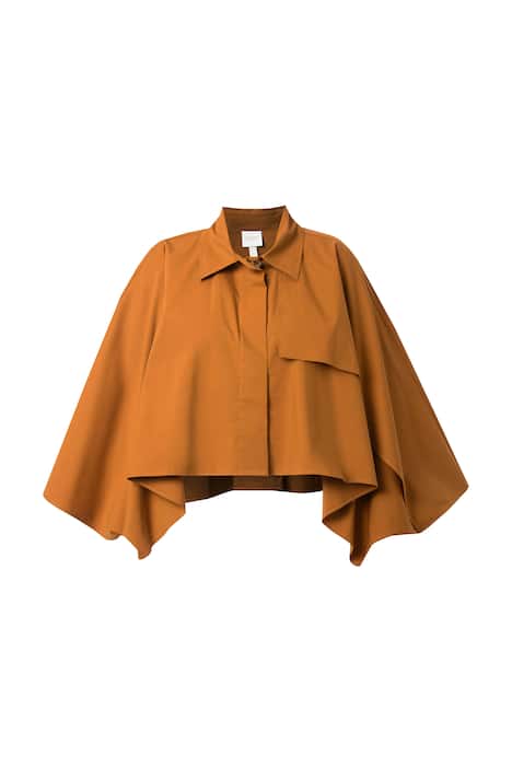 Bunda, krátký široký trenčkotový vzhled, límeček, netopýří rukávy