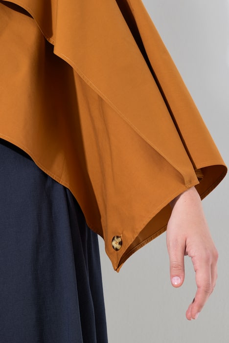 Jacke, kurze, weite Trenchoptik, Hemdkragen, Flügelarm