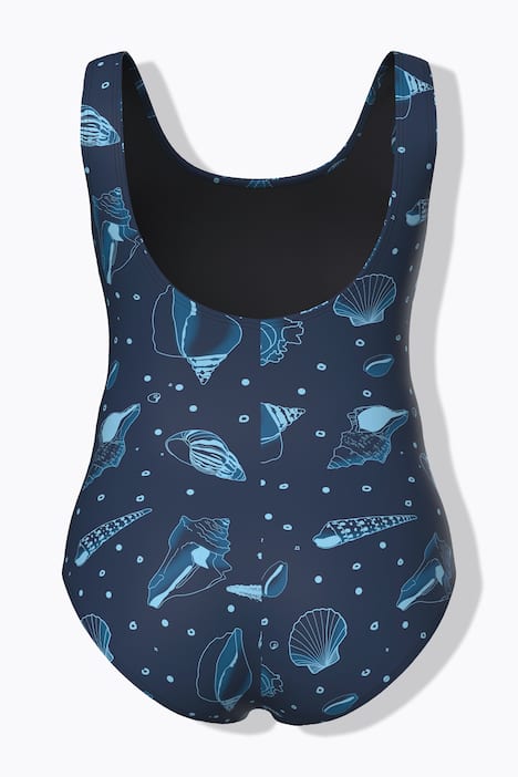 Badeanzug, Muscheln, ohne Softcups, Rundhalsausschnitt