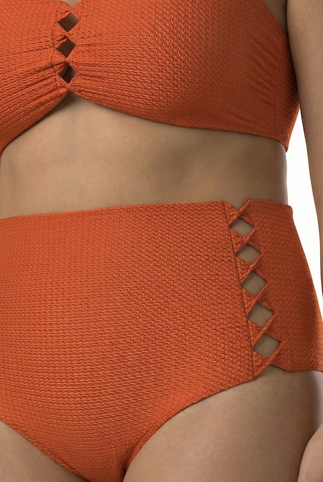 Bikiny, pruhy s výřezy, měkké košíčky, nastavitelná ramínka podprsenky