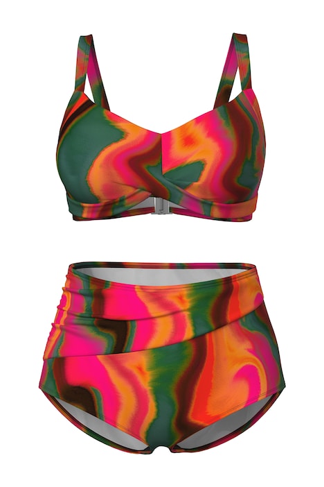 Bikiny, barevný přechod, měkké košíčky, drapované, z recyklovaného materiálu