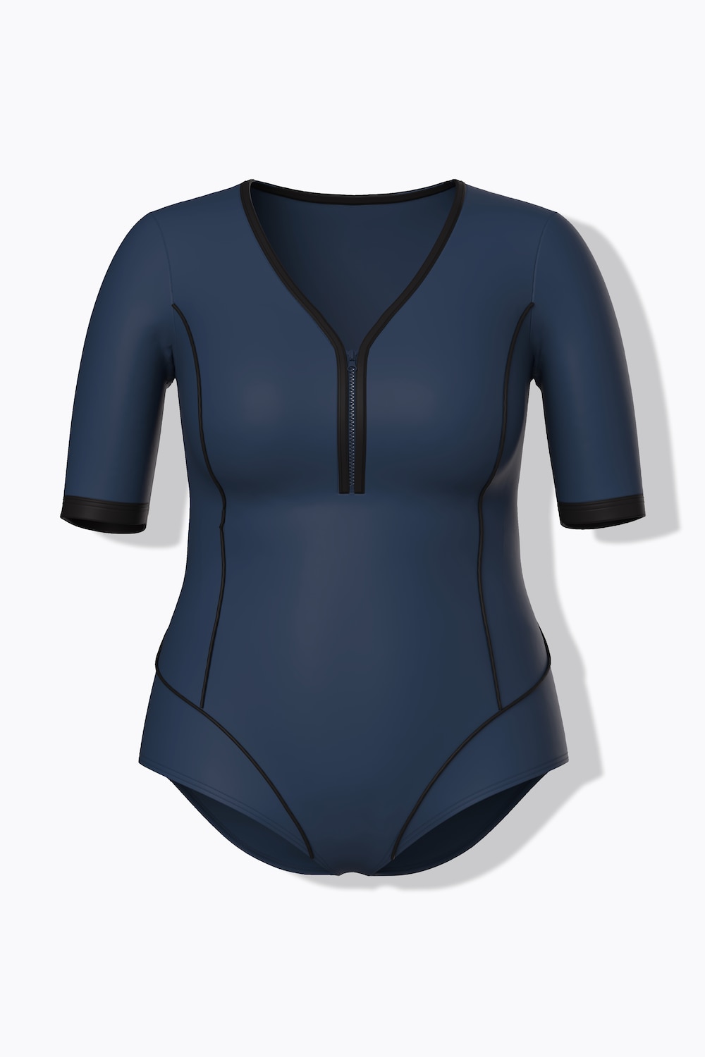 Badpak, korte mouwen, zachte cups, rits, gerecycled