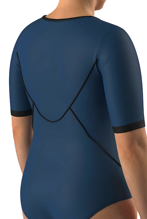 Badpak, korte mouwen, zachte cups, rits, gerecycled