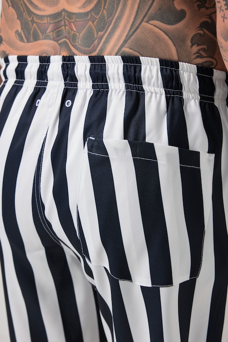 Badeshorts FLEXNAMIC®, Beachwear, Streifen, Elastikbund, Verstaubeutelbis Gr. 8 XL