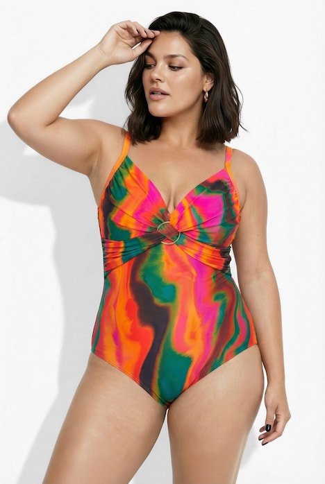 Badeanzug, Bügel, ohne Softcups, Träger verstellbar, recycelt