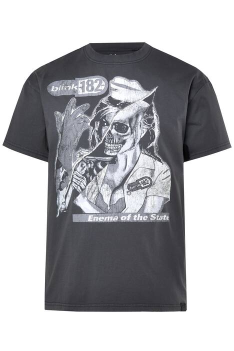 STHUGE Tričko s logem kapely Blink 182, krátké rukávy, oversize, vintage vzhled, až 8XL