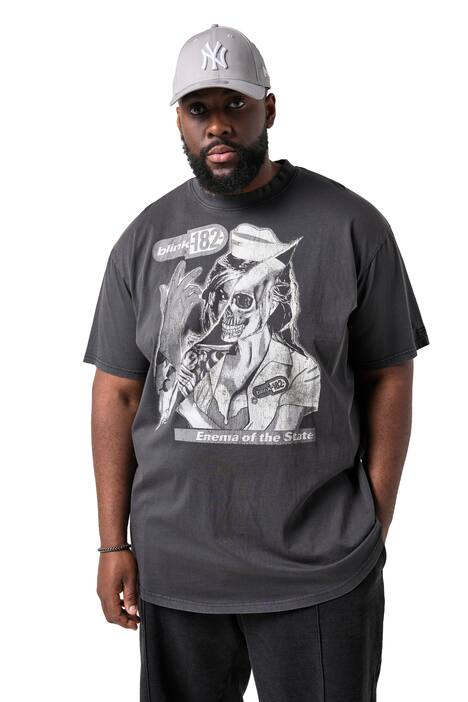 STHUGE Tričko s logem kapely Blink 182, krátké rukávy, oversize, vintage vzhled, až 8XL