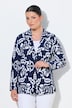 Jacquard-Blazer, Stickerei, Reverskragen, Knopfverschluss