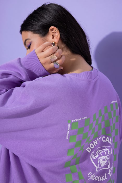 Sweatshirt, extra oversized, Prints, OEKO-TEX