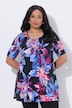 Glowing Floral A-Line Knit Tunic