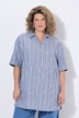 Blusen-Tunika, Streifen, Egg-Shape, Hemdkragen, Halbarm