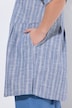 Blusen-Tunika, Streifen, Egg-Shape, Hemdkragen, Halbarm