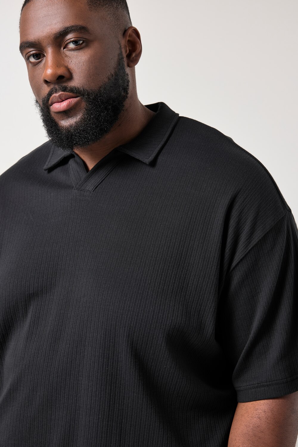 Stora storlekar Piké, Her, svart, storlek: 4XL, Polyester, STHUGE