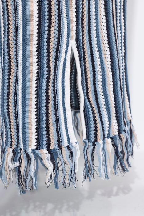 Strickrock, Ajourstreifen, Fransen, Elastikbund