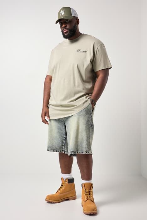 STHUGE T-Shirt, Halbarm, oversized, Rückenprint, Vintage Look, bis 8 XL