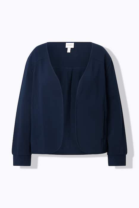 Sweatjacke, V-Ausschnitt, Langarm, Biobaumwolle