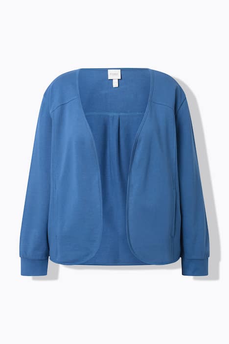 Sweatjacke, V-Ausschnitt, Langarm, Biobaumwolle