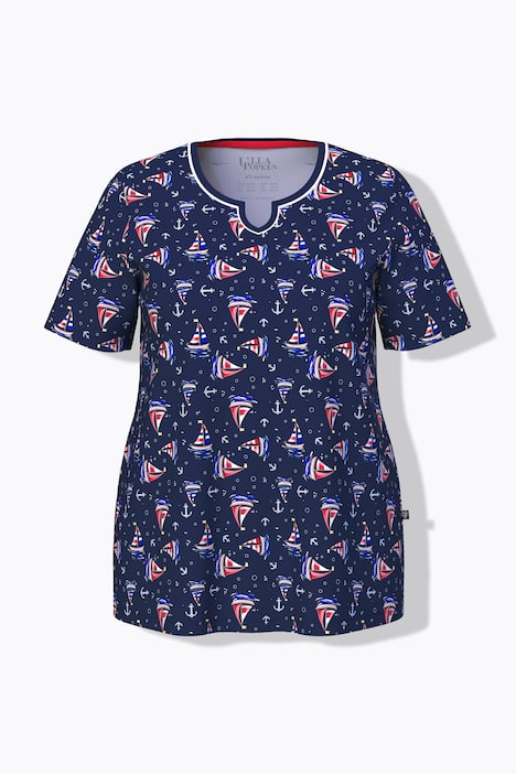 Pyjama, zeilboot, tuniekhals, korte mouwen