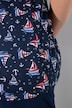 Pyjama, zeilboot, tuniekhals, korte mouwen
