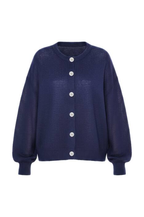 Rozepínací svetr, rovný střih, měkoučký úplet