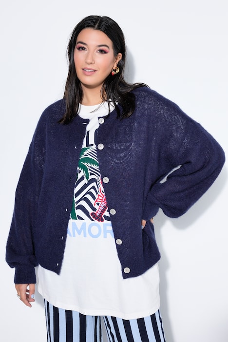 Strickjacke, Straight Shape, Kuschelstrick