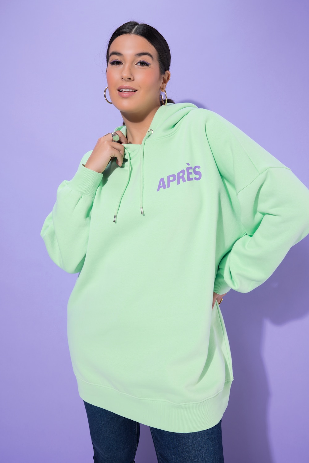 Hoodie, oversized, Kapuze, Prints