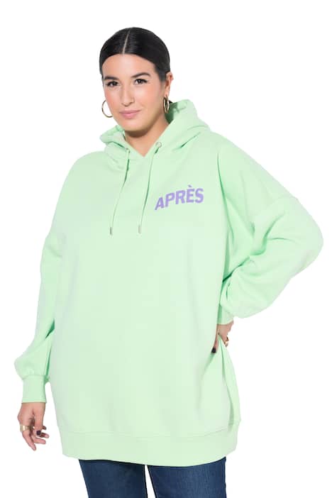 Mikina s kapucí, oversize, potisk