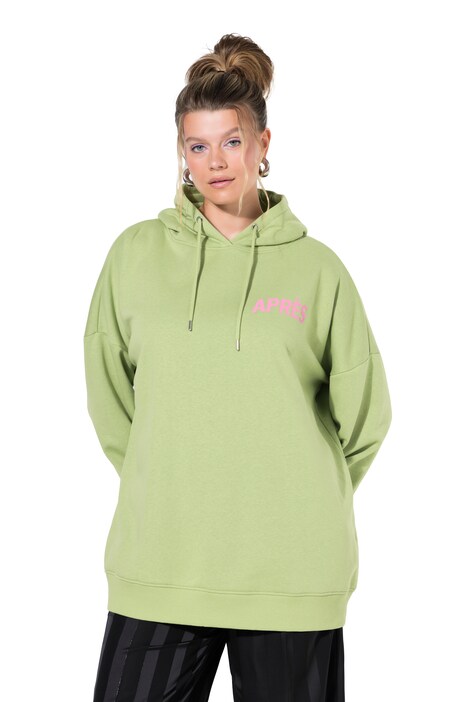 Mikina s kapucí, oversize, potisk