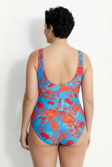 Badeanzug, Wickeleffekt, Softcups, Zierschnalle