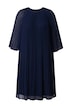 Plisované šaty, A střih, tunikový výstřih, 3/4 rukávy