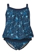 Tankini, vzor mušlí, měkké košíčky, nastavitelná ramínka podprsenky