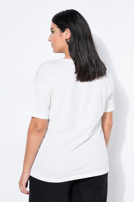 T-Shirt, Zierperlen, Halbarm