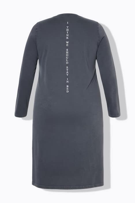 Jerseykleid, A-Line, Midilänge, Prints vorne und groß hinten