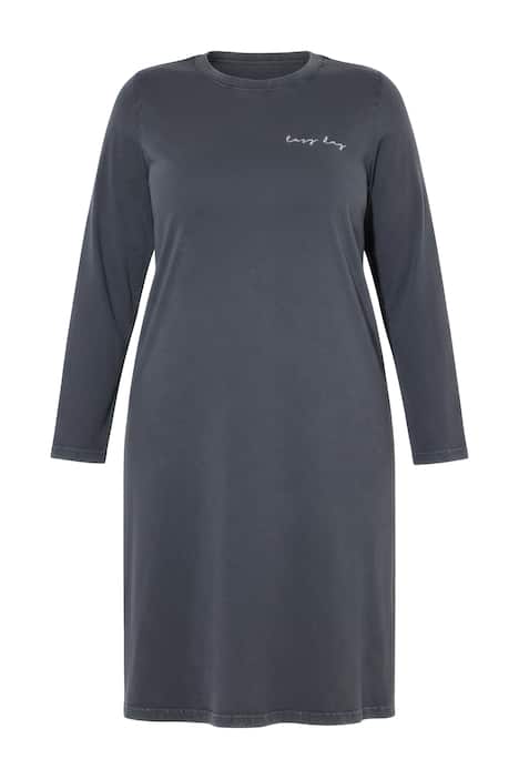 Žerzejové šaty, A střih, midi délka, potisk vpředu a vzadu