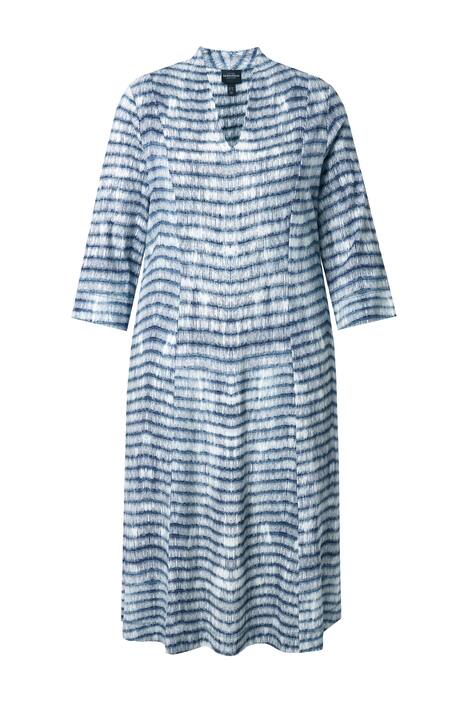 Punto midi šaty, A střih, kalichový límec, 3/4 rukávy, kapsy