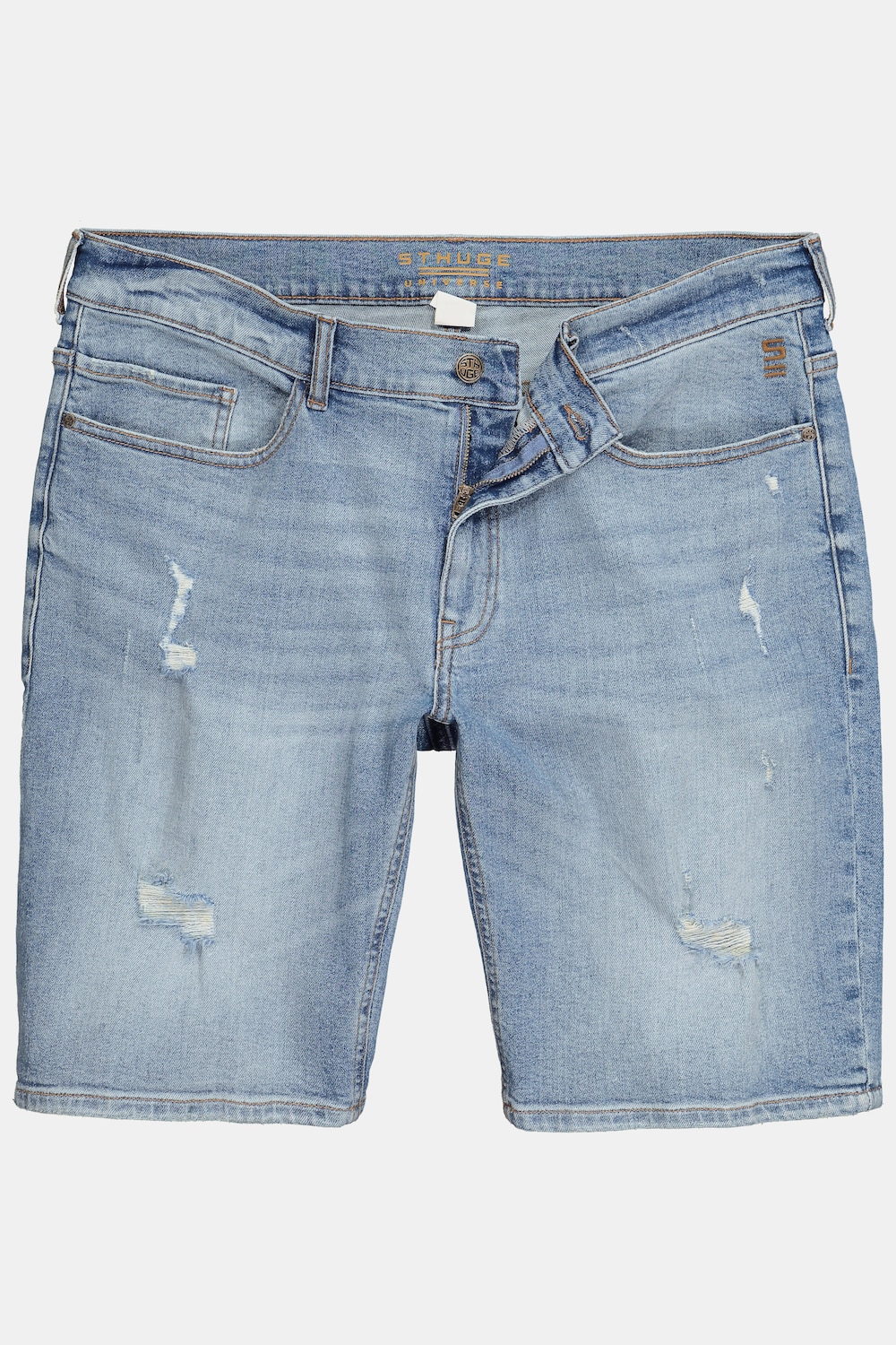 STHUGE jeans bermuda, Buik-Fit, 5-pocket, Baggy Fit, tot maat 72
