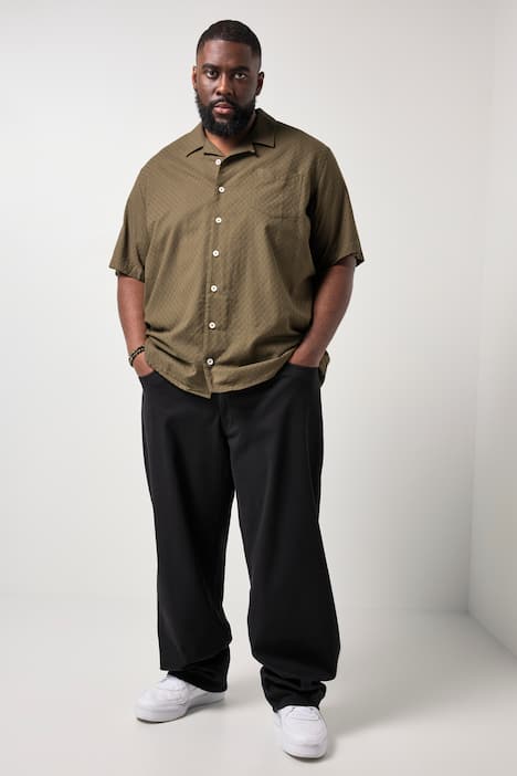 STHUGE Hose, extra weiter Baggy Fit, Twill, 5-Pocket, bis 72