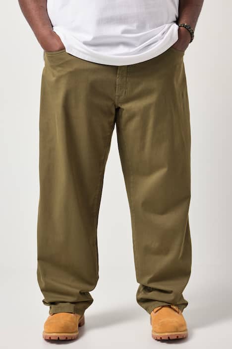 STHUGE Hose, extra weiter Baggy Fit, Twill, 5-Pocket, bis 72