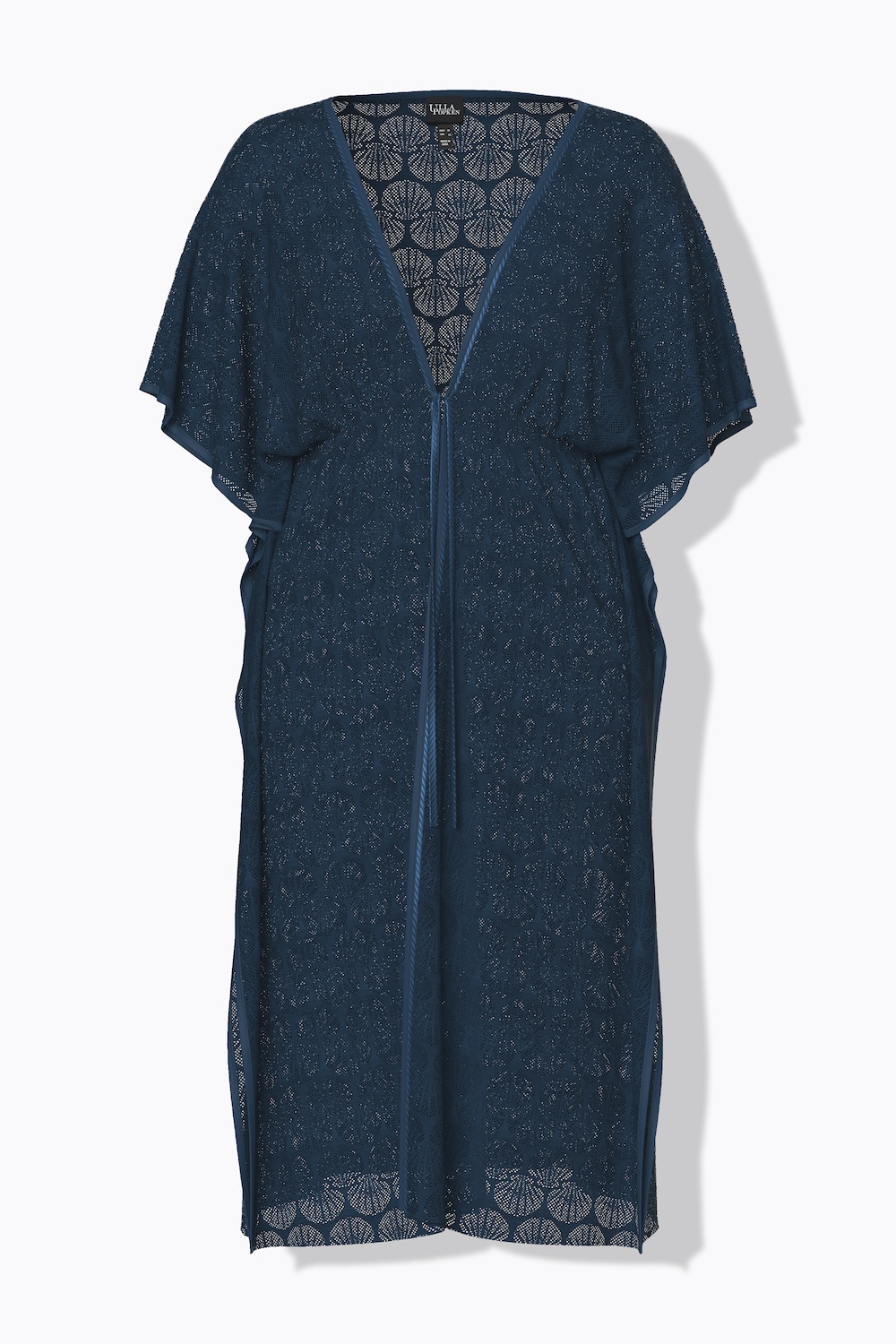 Kaftan, Muscheln, V-Ausschnitt, Satinband