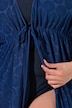 Kaftan, Muscheln, V-Ausschnitt, Satinband