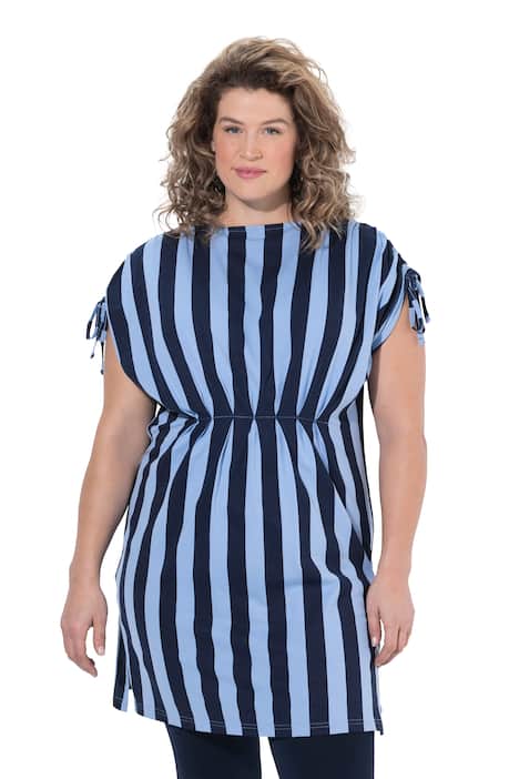 Tunika, pruhy, lodičkový výstřih, bez rukávů